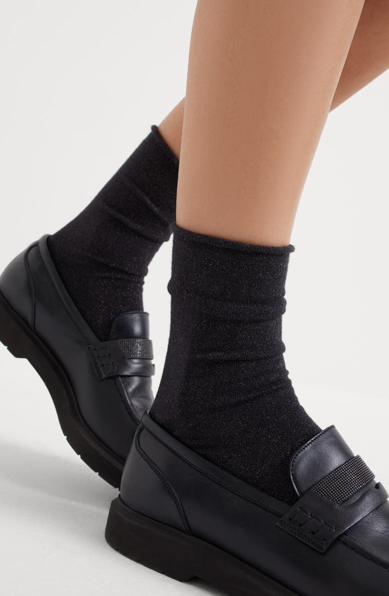 Brunello Cucinelli Cashmere knit socks, Alternate, color, 