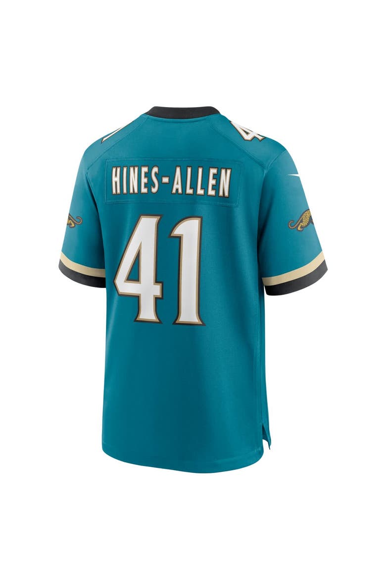 Men's Nike Josh Hines-Allen Teal Jacksonville Jaguars Prowler Throwback Player Game Jersey, Alternate, color, Teal