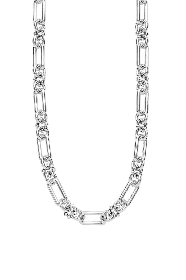 Petite Sterling Silver Caviar Link Necklace video