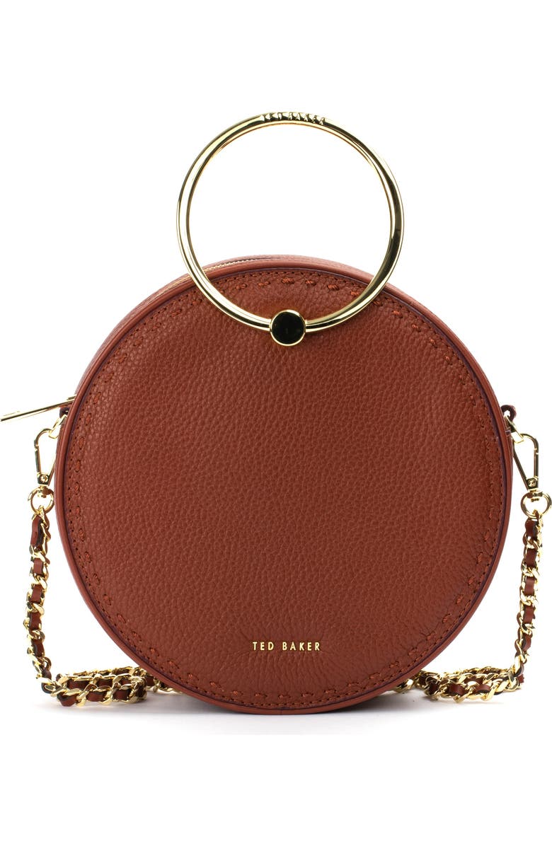 Ted Baker London Madddie Circle Leather Crossbody Bag, Main, color,