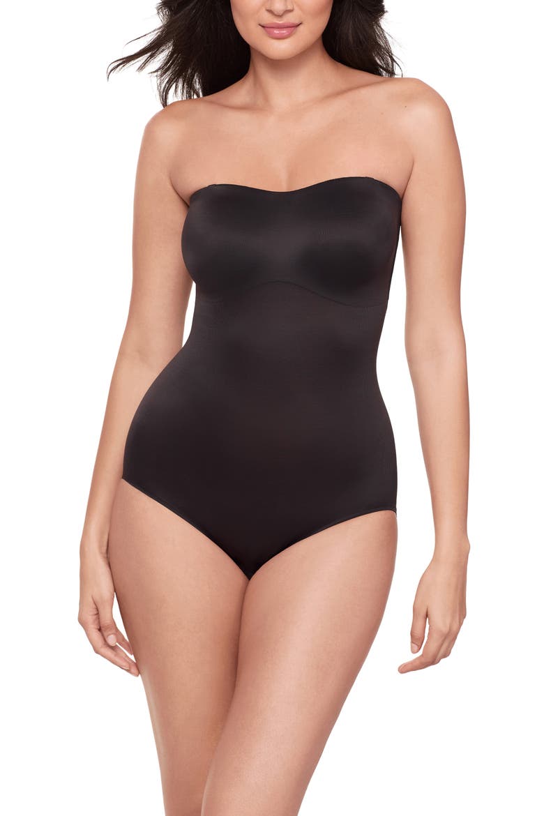 Show Stopper Shaping Bodysuit, Alternate, color, BLACK