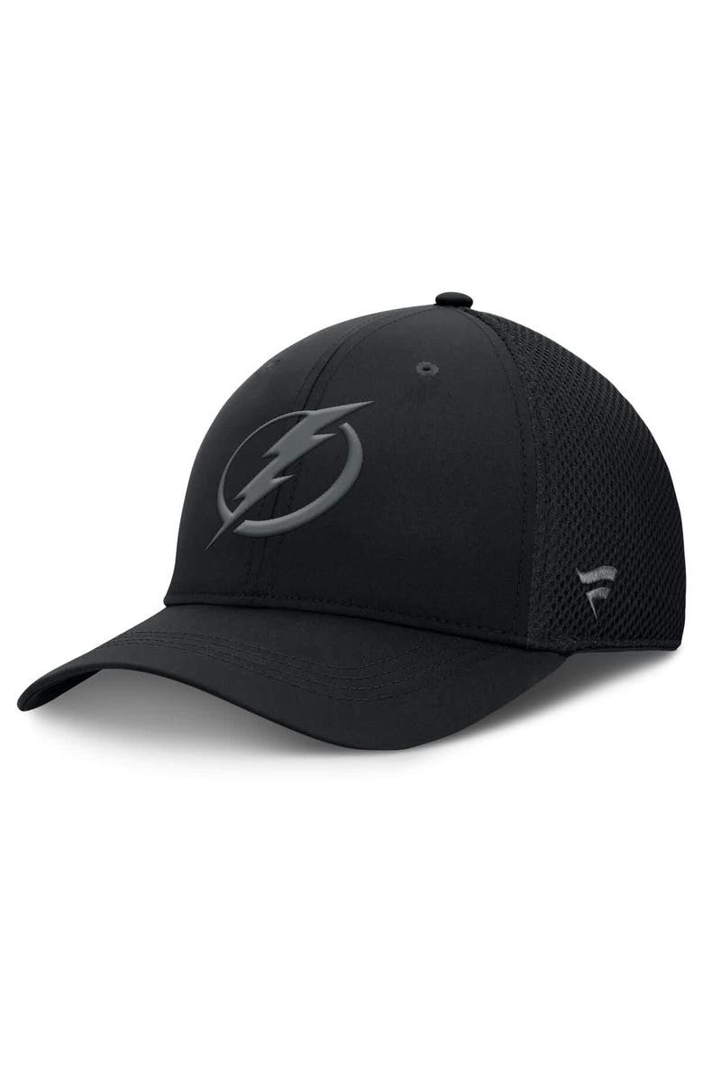 FANATICS Men's Fanatics Black Tampa Bay Lightning Authentic Pro Road Flex Hat, Main, color, 