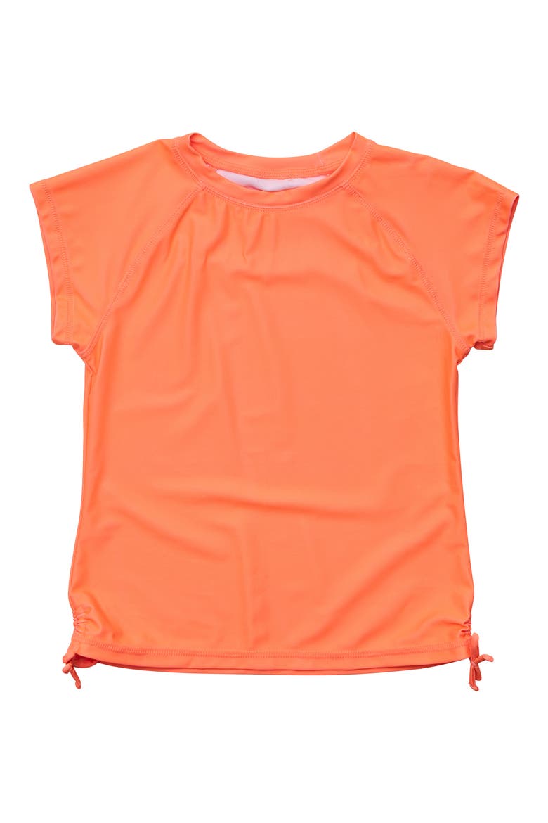 Kids' Tangerine Short Sleeve Rashguard, Main, color, ORANGE