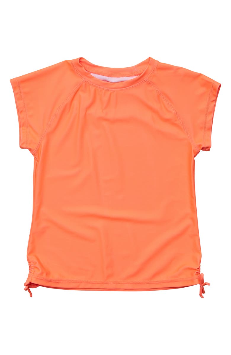 Snapper Rock Kids' Tangerine Short Sleeve Rashguard, Main, color,