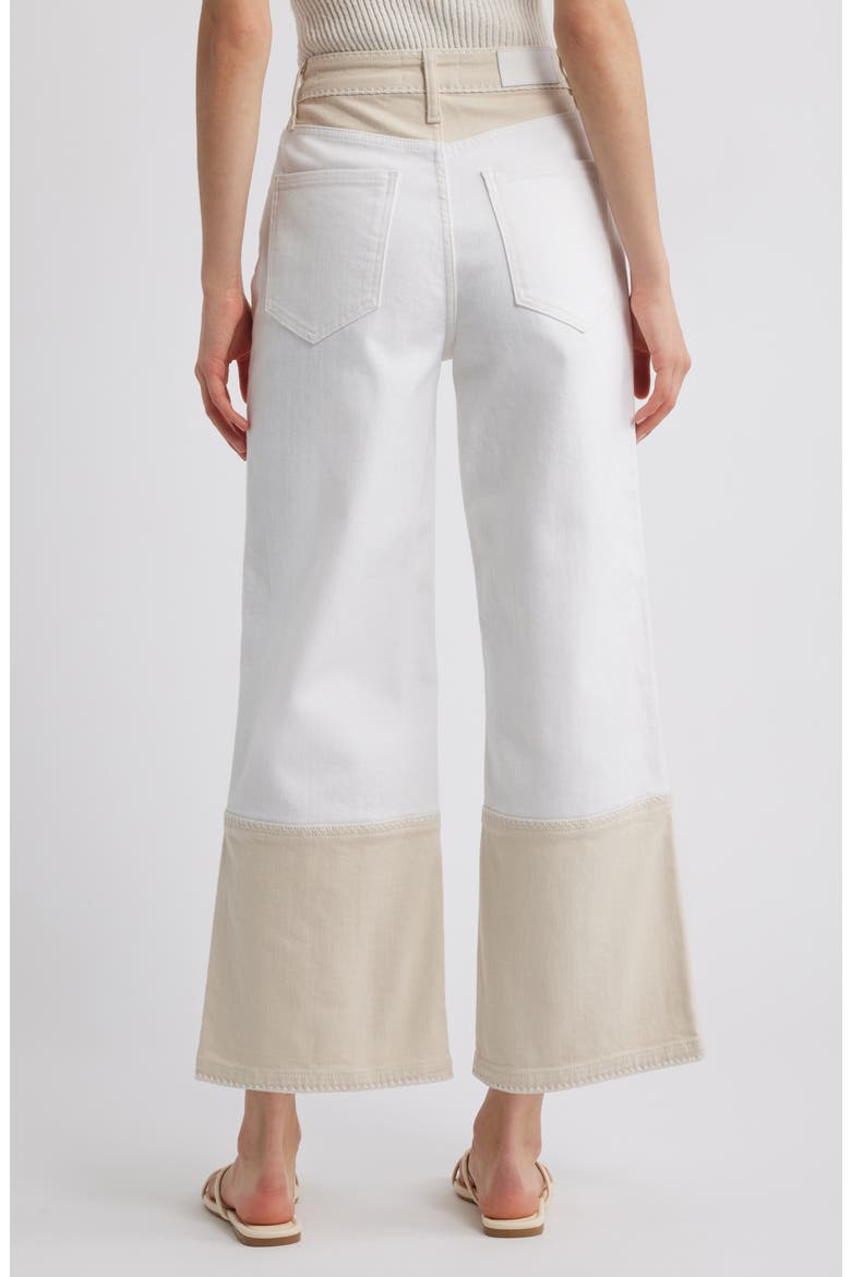 Getty High Waist Crop Wide Leg Jeans, Alternate, color, CREMA EMBROIDERED