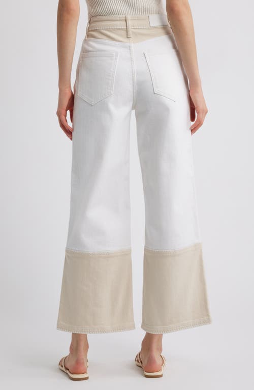 Rails Getty High Waist Crop Wide Leg Jeans In Crema Embroidered