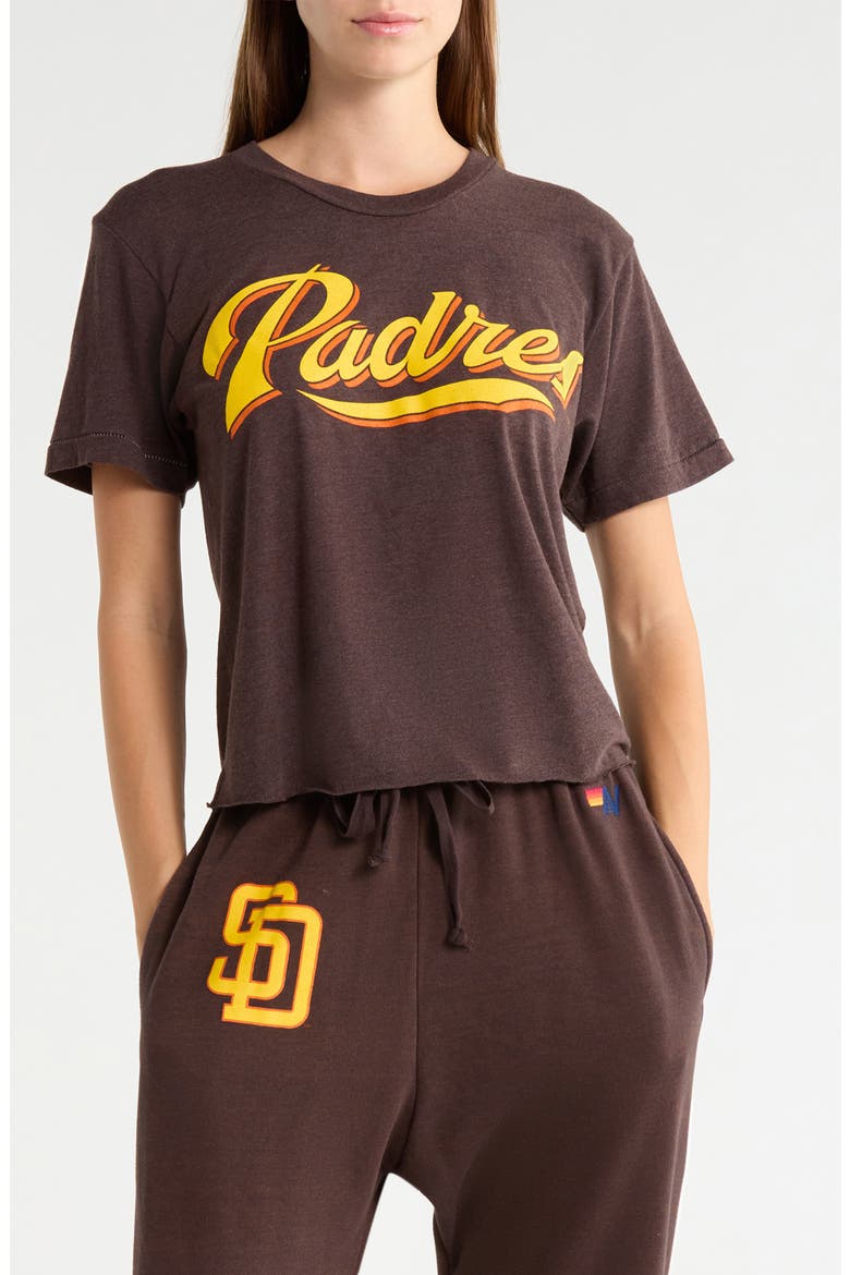 San Diego Padres Graphic Tee, Main, color, BROWN