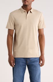 Calvin Klein Classic Fit Embroidered Slub Knit Polo