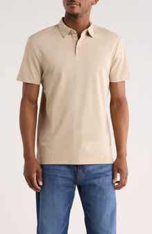 Calvin Klein Classic Fit Embroidered Slub Knit Polo