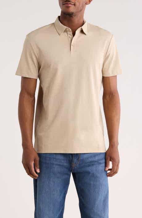 Calvin Klein Classic Fit Embroidered Slub Knit Polo