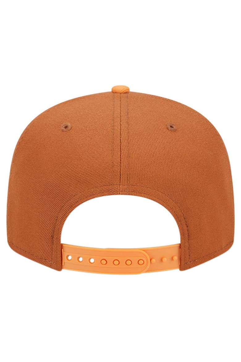 Men's New Era Brown/Orange Boston Celtics 2-Tone Color Pack 9FIFTY Snapback Hat, Alternate, color, Brown