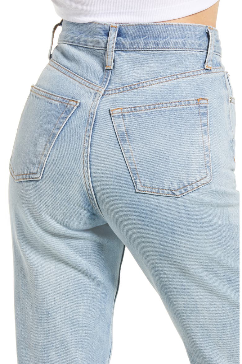Bleach Rip Straight Leg Jeans, Alternate, color, BLEACH