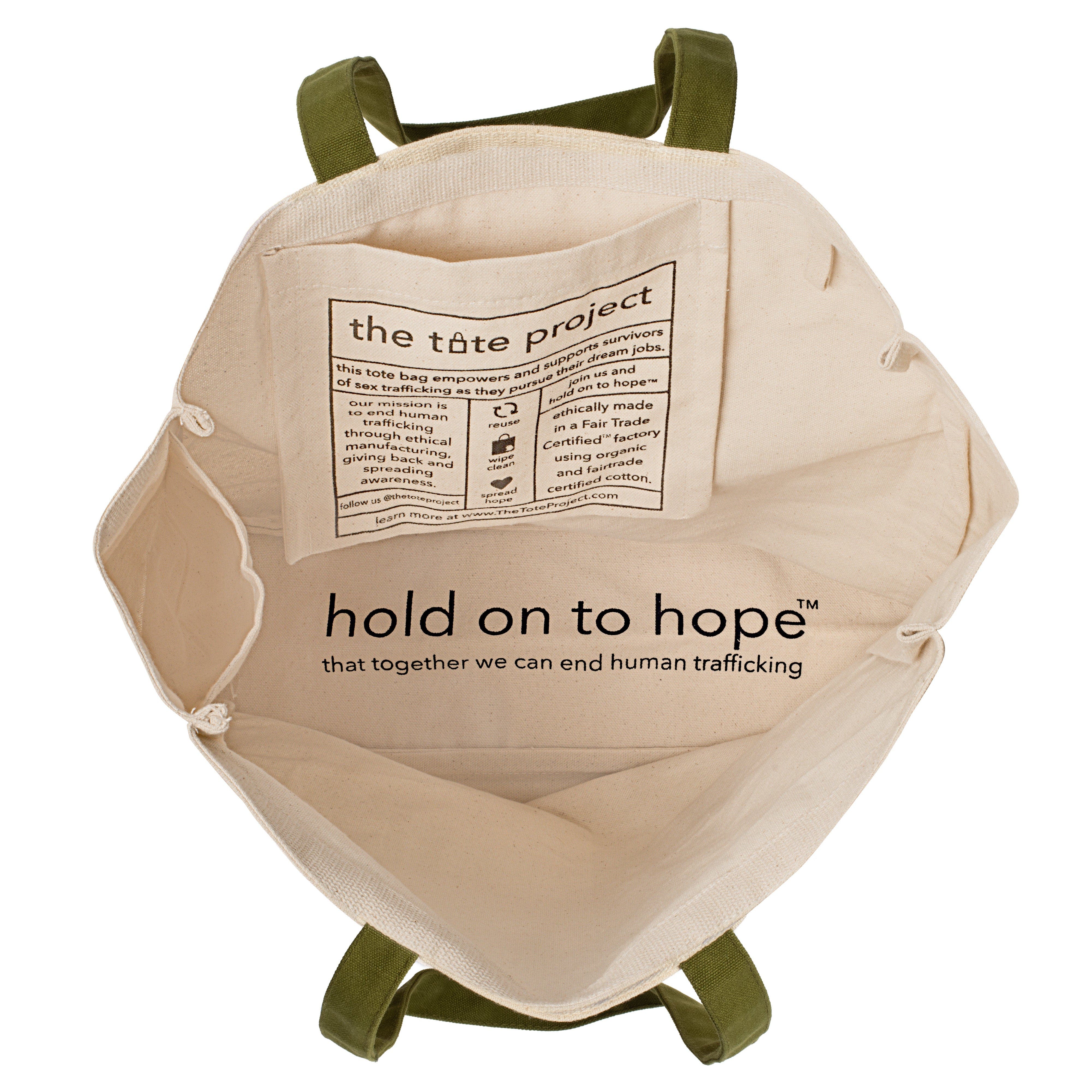 Free to Bloom | Tote, Alternate, color, Olive Green