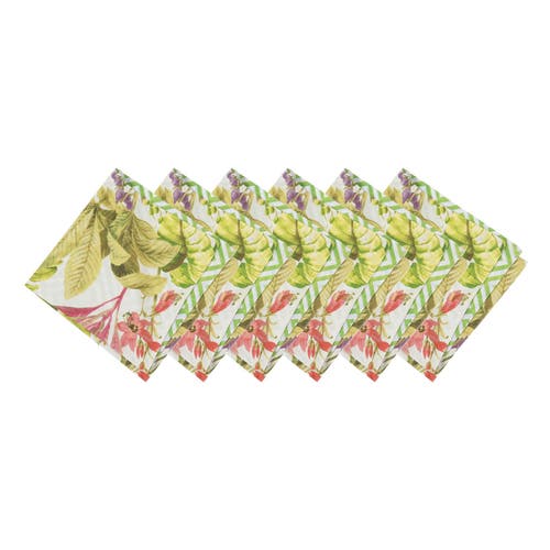 C & F Home C&f Home Moana Cotton Reversible Napkin Set Of 6 In Green