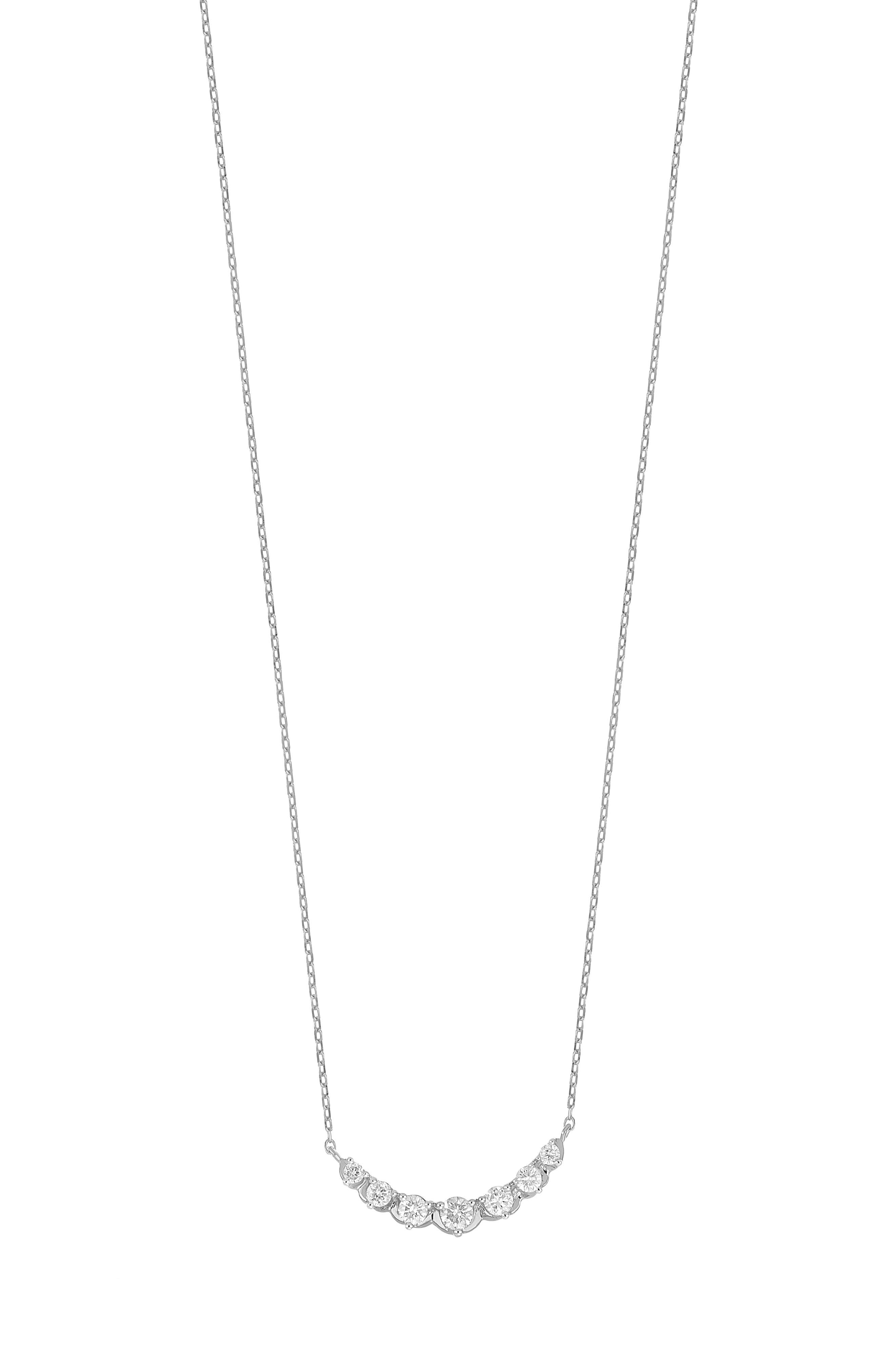 Carrière Jewelry Diamond Curve Pendant Necklace - 0.20ct.