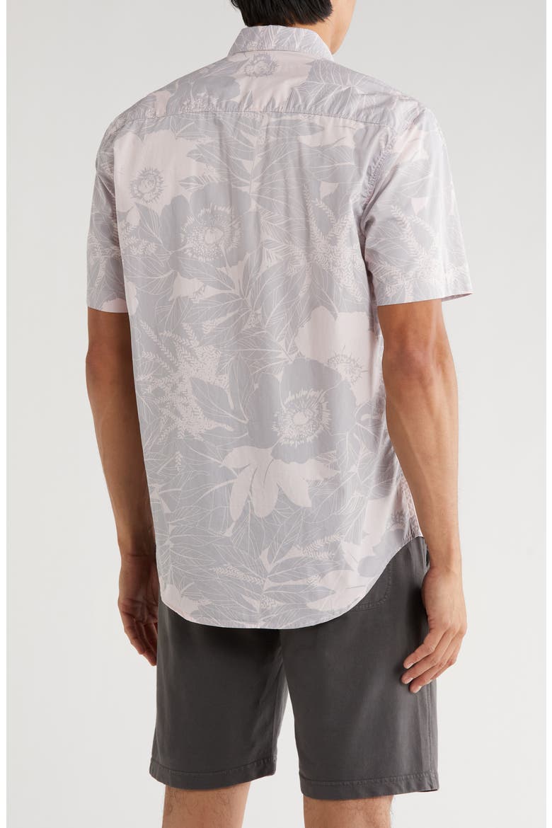 Astor Printed Short Sleeve Shirt, Alternate, color, ASTER PINK