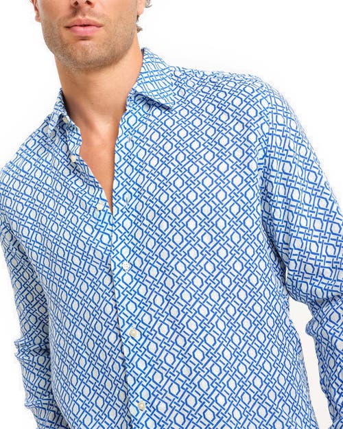 Peninsula Swimwear Giglio Linen Shirt In Blue