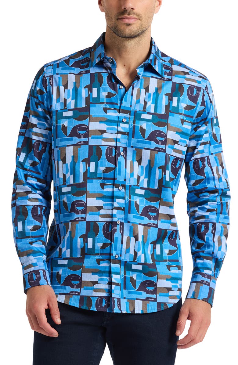 Robert Graham Nolan Long Sleeve Button Up Shirt, Main, color, Blue Multi