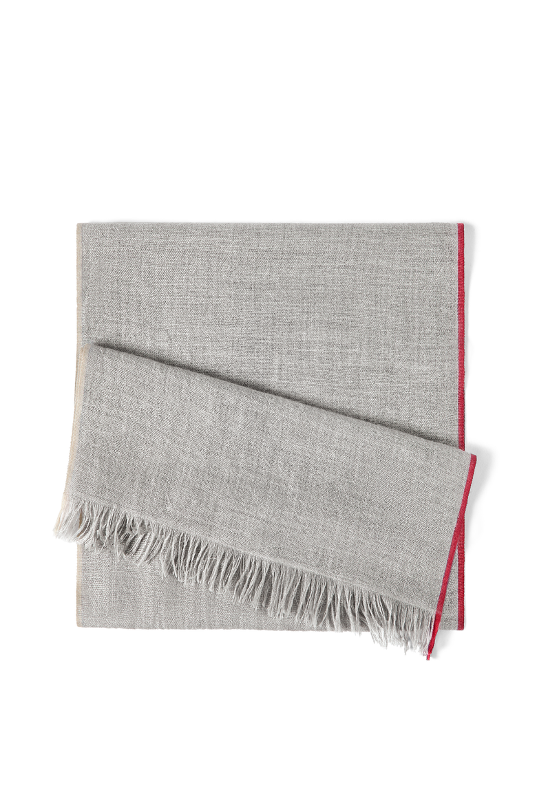 Scarf with selvedge, Main, color, Grey