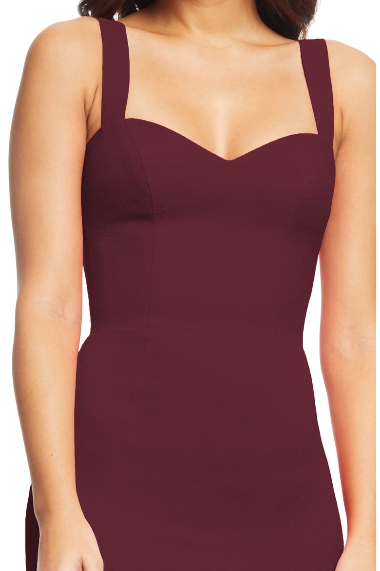Nicole Sweetheart Neck Cocktail Dress, Alternate, color, BURGUNDY