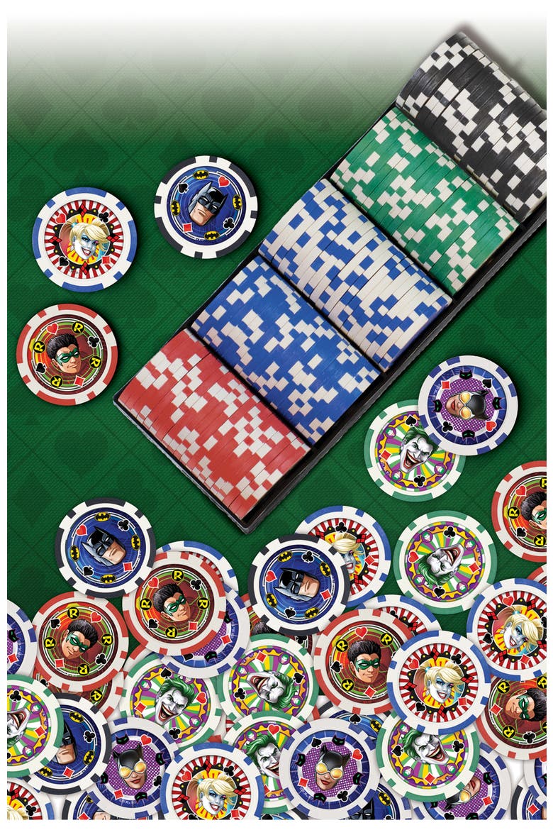 Batman 100 Piece Poker Chips, Alternate, color, Multicolor