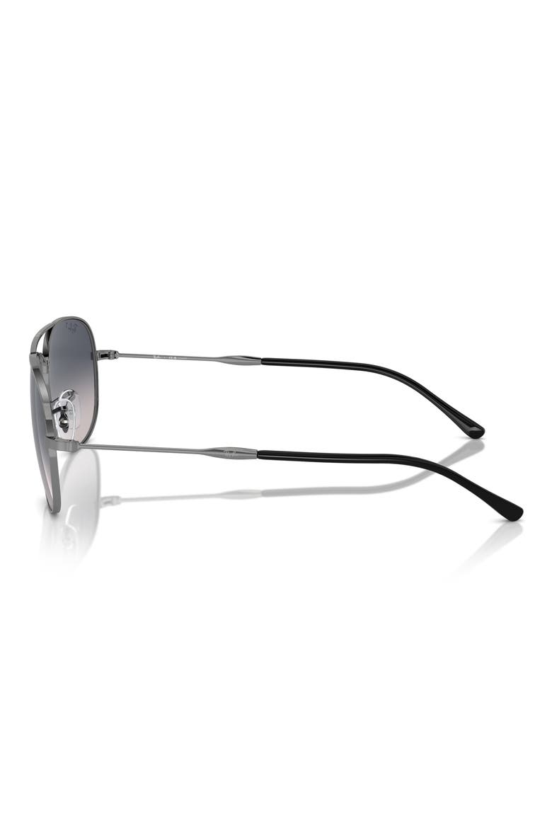 Bain Bridge 57mm Gradient Polarized Aviator Sunglasses, Alternate, color, GUNMETAL