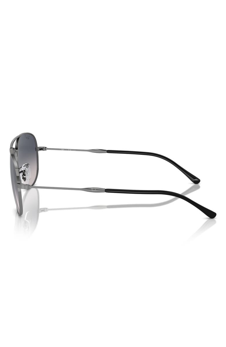 Ray-Ban Bain Bridge 57mm Gradient Polarized Aviator Sunglasses, Alternate, color,