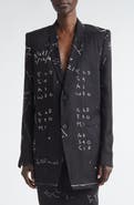 Rick Owens Temple Concordian Print Silk Chiffon Jacket