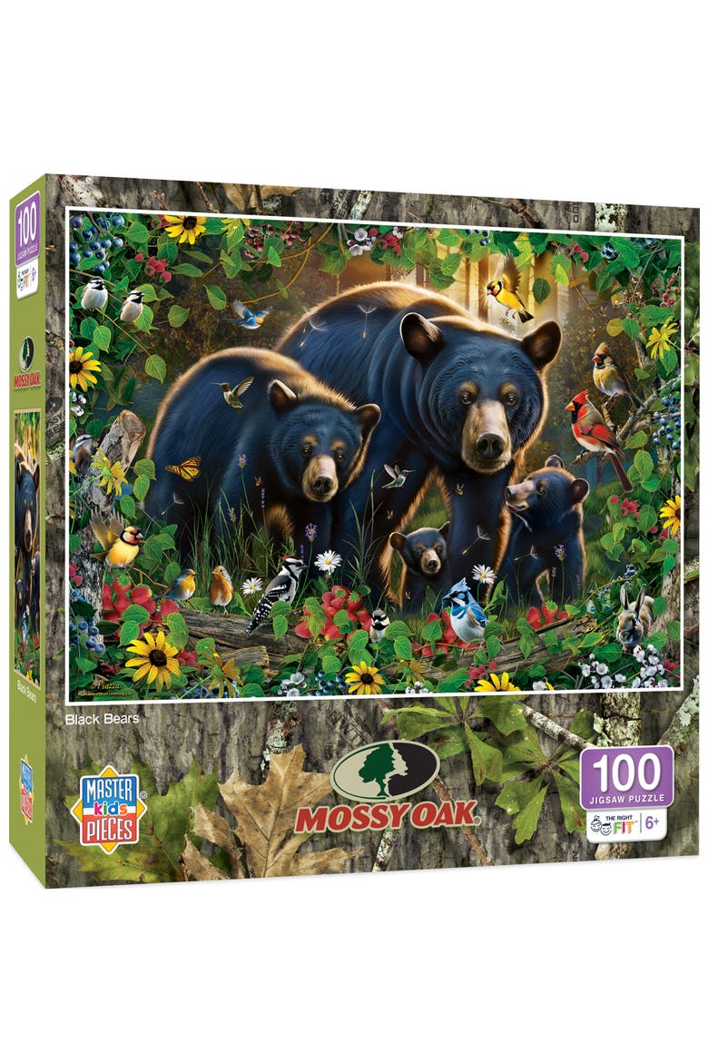 Black Bears 100 Piece Jigsaw Puzzle, Main, color, Multicolor