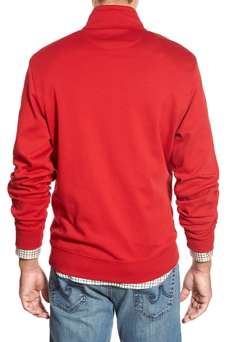 Quarter Zip Cotton Jersey Sweatshirt, Alternate, color, MEDIUM HEATHER GREY