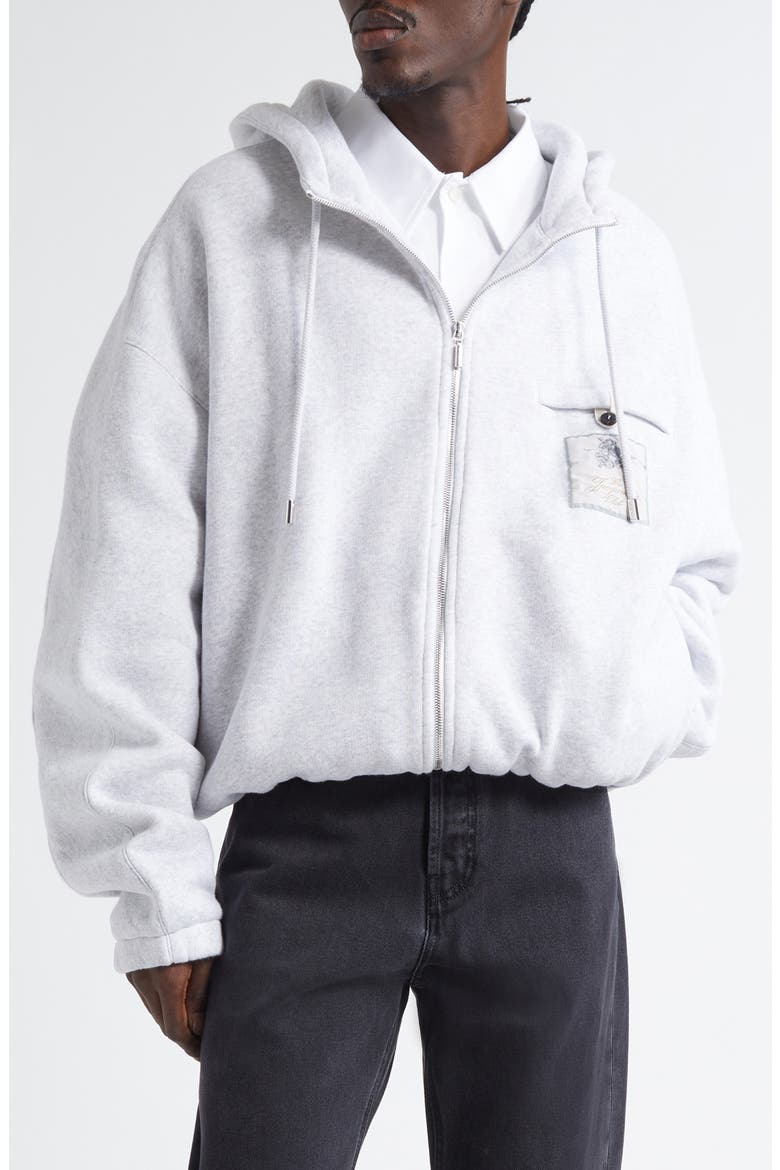 Le Hoodie Torneo Club Logo Patch Cotton Hoodie, Main, color, ATHLETIC CLUB GREY