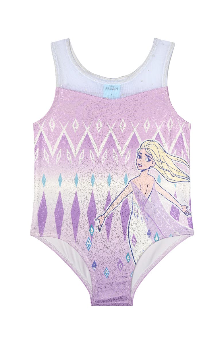 Disney Frozen Queen Elsa Gymnastics Leotard and Shorts Set, Alternate, color, Lavender Elsa