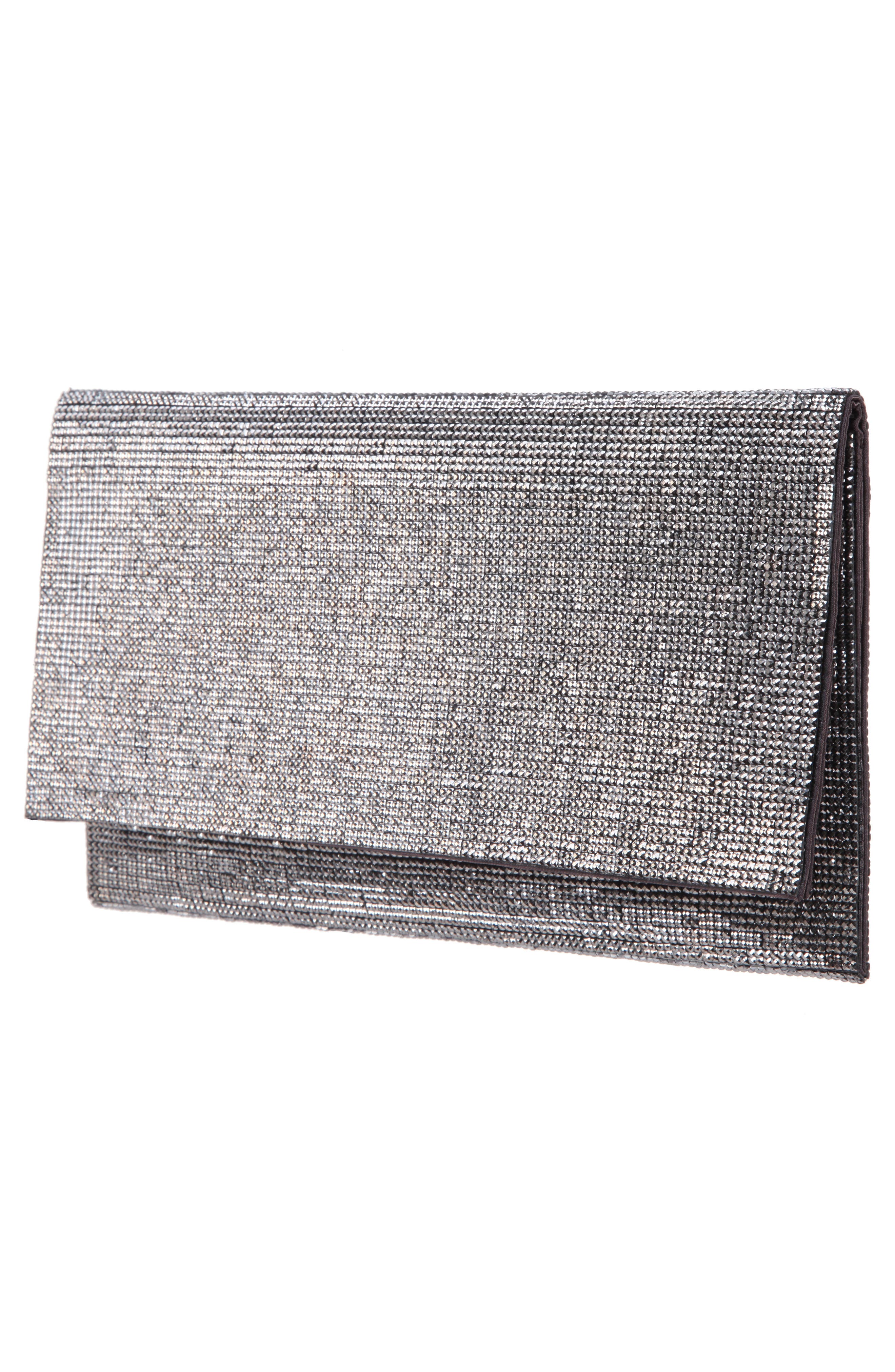 Crystal Clutch, Alternate, color, GUNMETAL