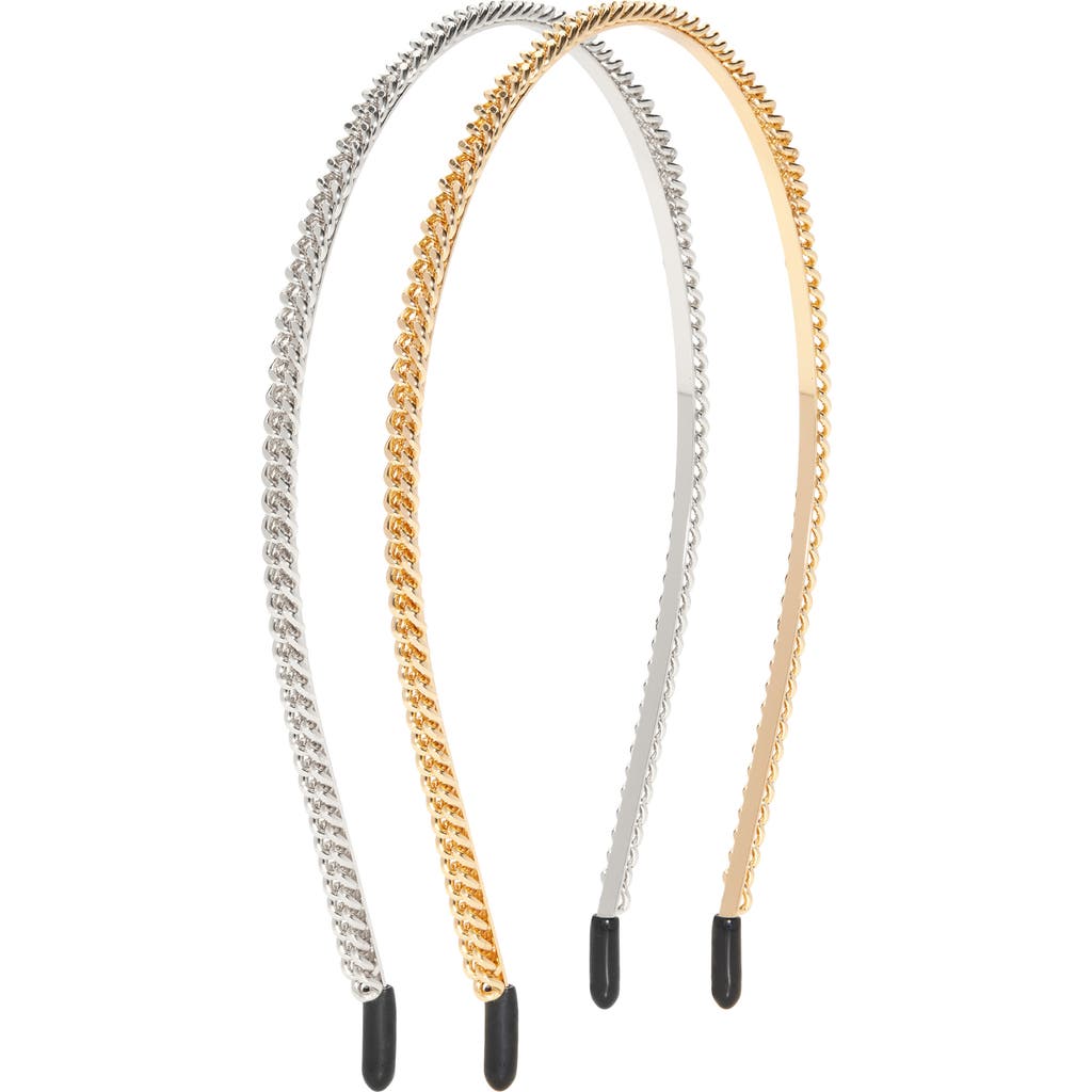 Tasha Assorted 2-pack Chain Headbands In Gold