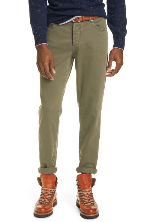 Brunello Cuccinelli Overdye Stretch Cotton Twill Pants