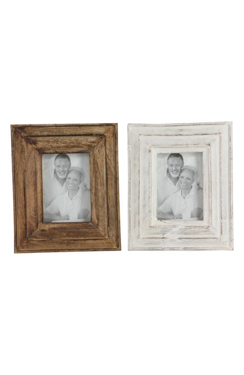 Mango Wood 2-Piece Picture Frame Set