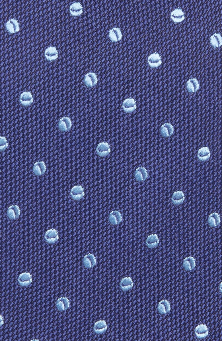 Jack Victor Fabien Neat Embroidered Dot Silk Tie, Alternate, color, 