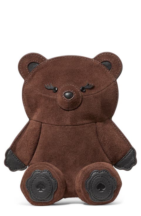 Monsters Mixed Material Teddi Leather Crossbody Bag
