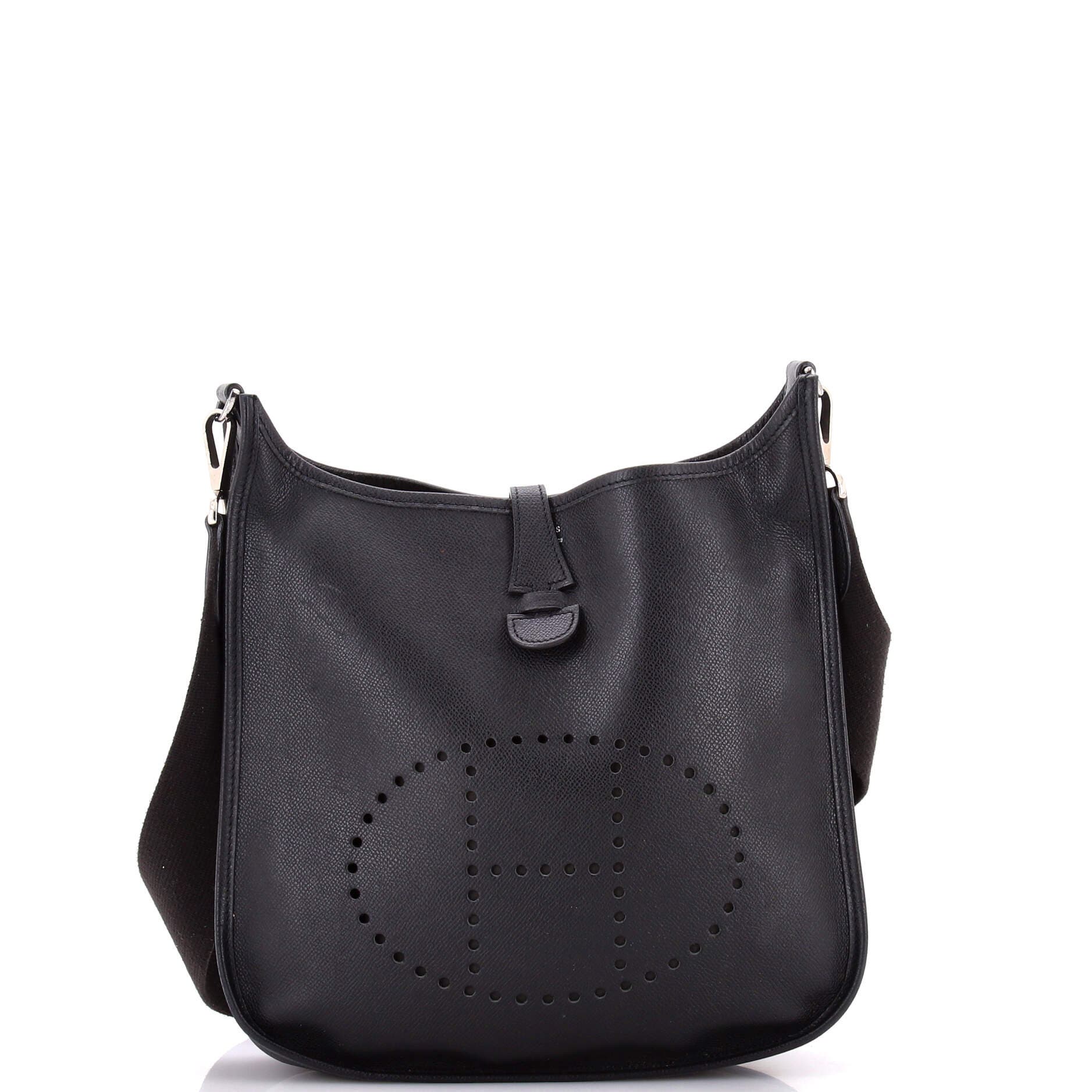 Pre-Owned Hermes Evelyne Bag Gen II Epsom PM, Main, color, Noir