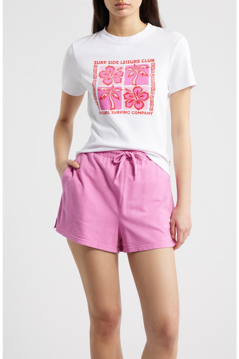 Surf Side Fitted T-Shirt, Main, color, OPTICAL WHITE