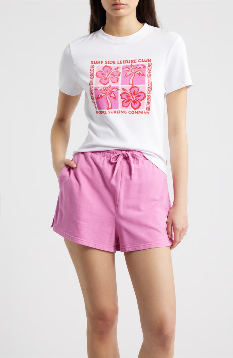 Rip Curl Surf Side Fitted T-Shirt, Main, color, Optical White