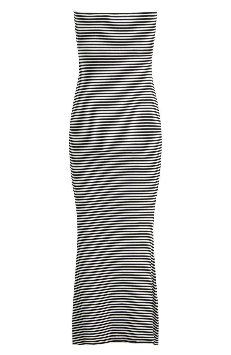 Favorite Daughter The Clean Slate Stripe Strapless Maxi Dress, Alternate, color, Black/ White Stripe