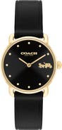 COACH Elliot Leather Strap Watch, 28mm