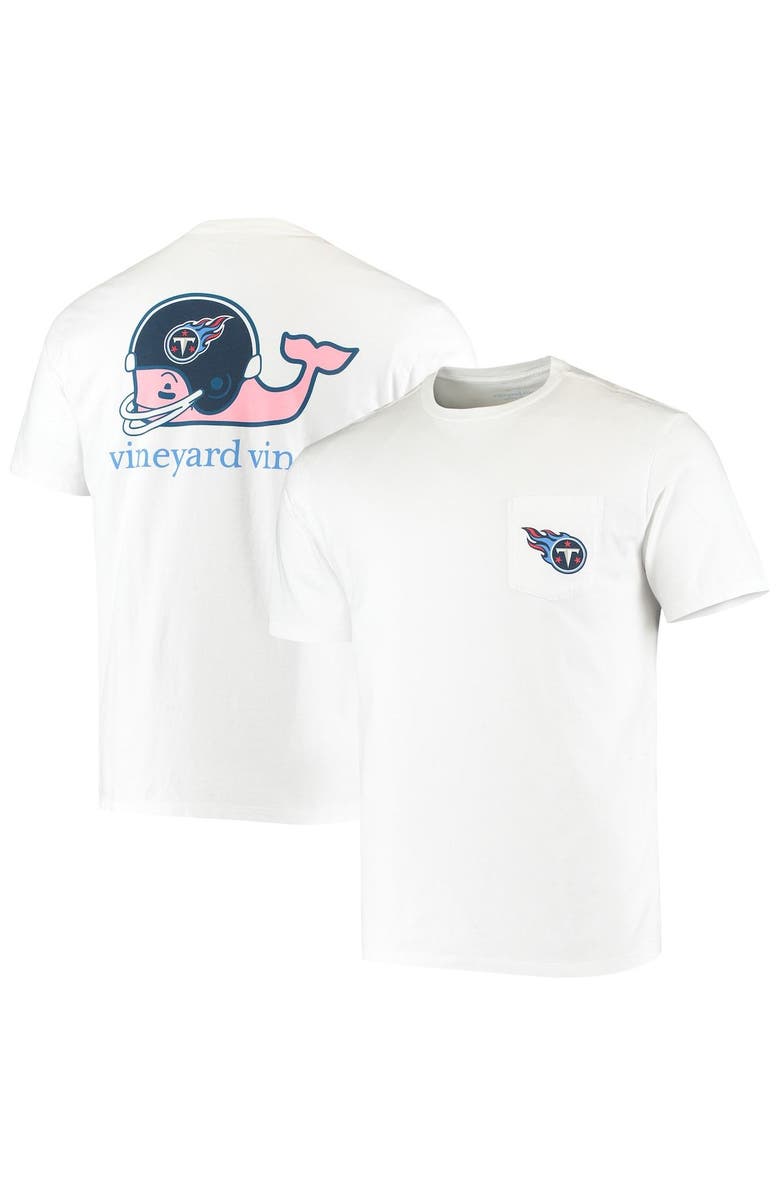 vineyard vines Men's Vineyard Vines White Tennessee Titans Team Whale Helmet T-Shirt, Main, color, 