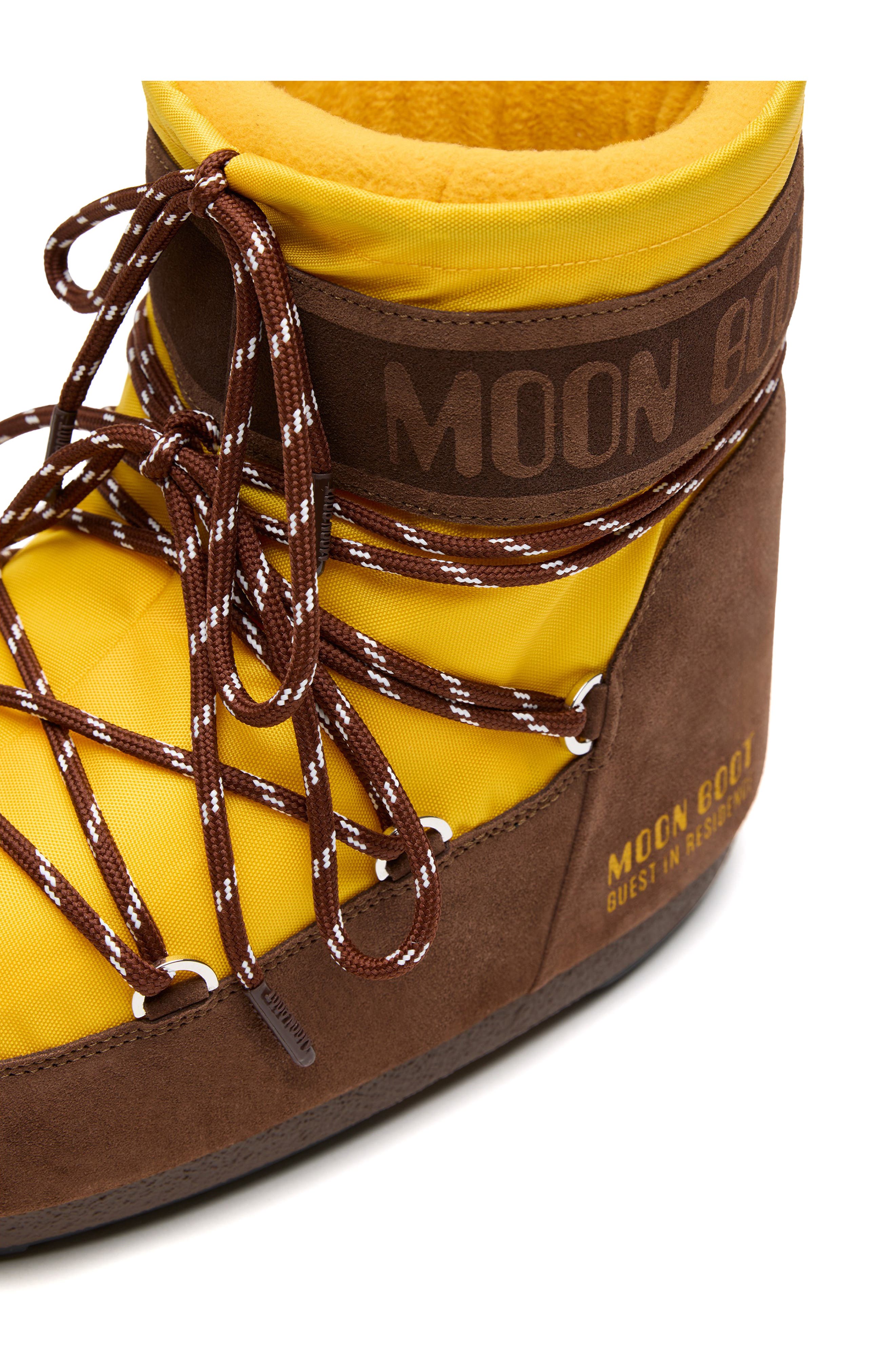 Moon Boot<sup
®</sup
 x Guest In Resident Icon Low Boot, Alternate, color, Sunflower/ Cocoa