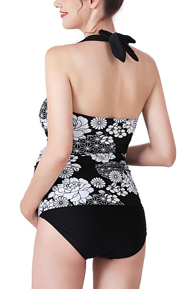 Chana Floral Print UPF50+ Two-Piece Maternity Swimsuit, Alternate, color, Multicolored