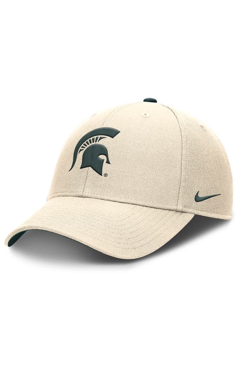 Nike Men's Nike Natural Michigan State Spartans Rise Primetime Performance Trucker Adjustable Hat, Main, color, Natural