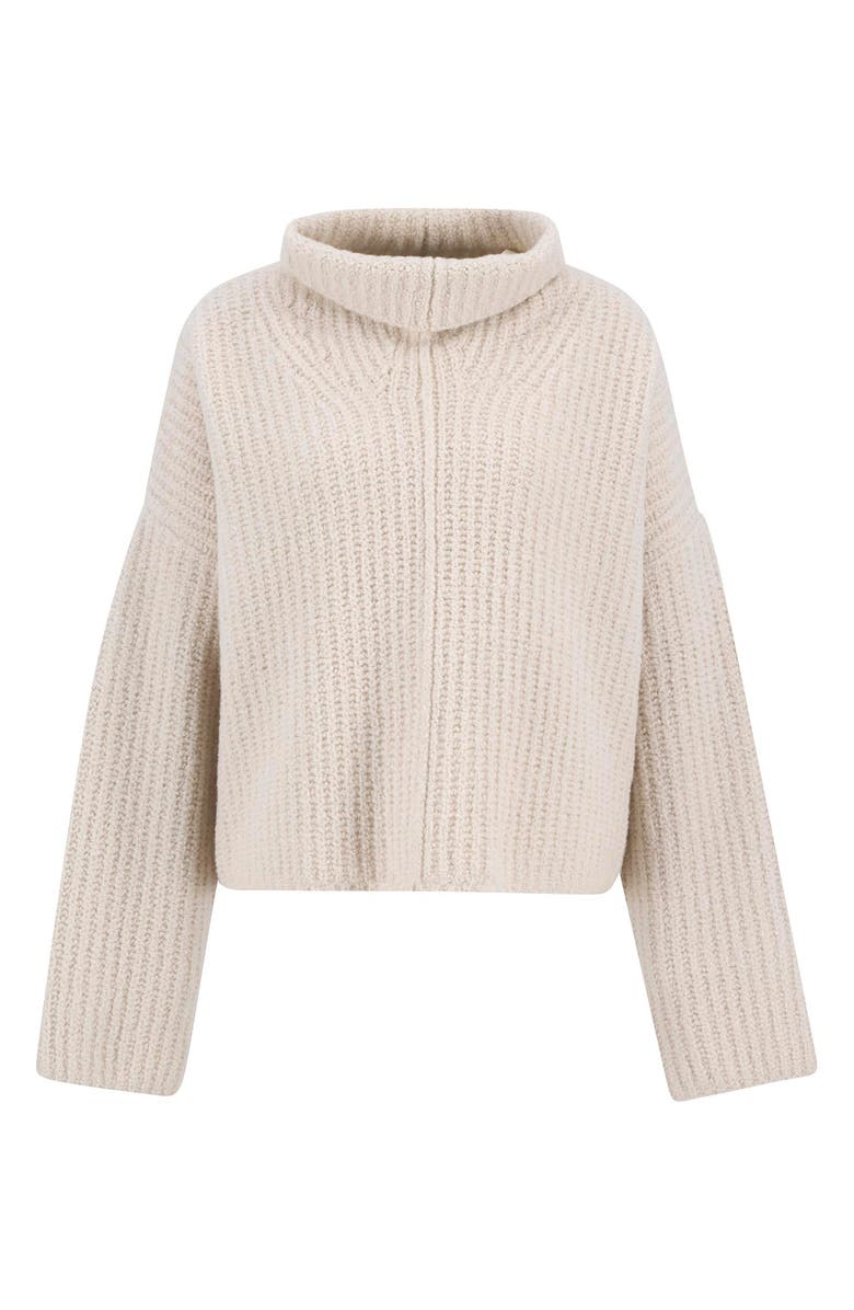 Barbour Imelda Oversize Merino Wool Blend Funnel Neck Sweater, Alternate, color, Aran