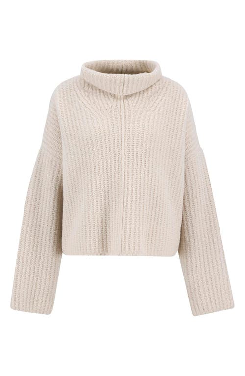 Barbour Imelda Oversize Merino Wool Blend Funnel Neck Sweater In Neutral