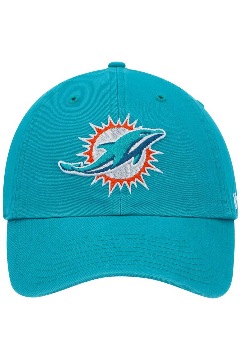 Men's '47 Aqua Miami Dolphins Primary Clean Up Adjustable Hat, Alternate, color, AQUA